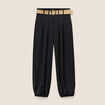 Lot de 2 pantalons larges pliss&eacute;s noir femme