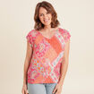 T-shirt manches courtes orange femme