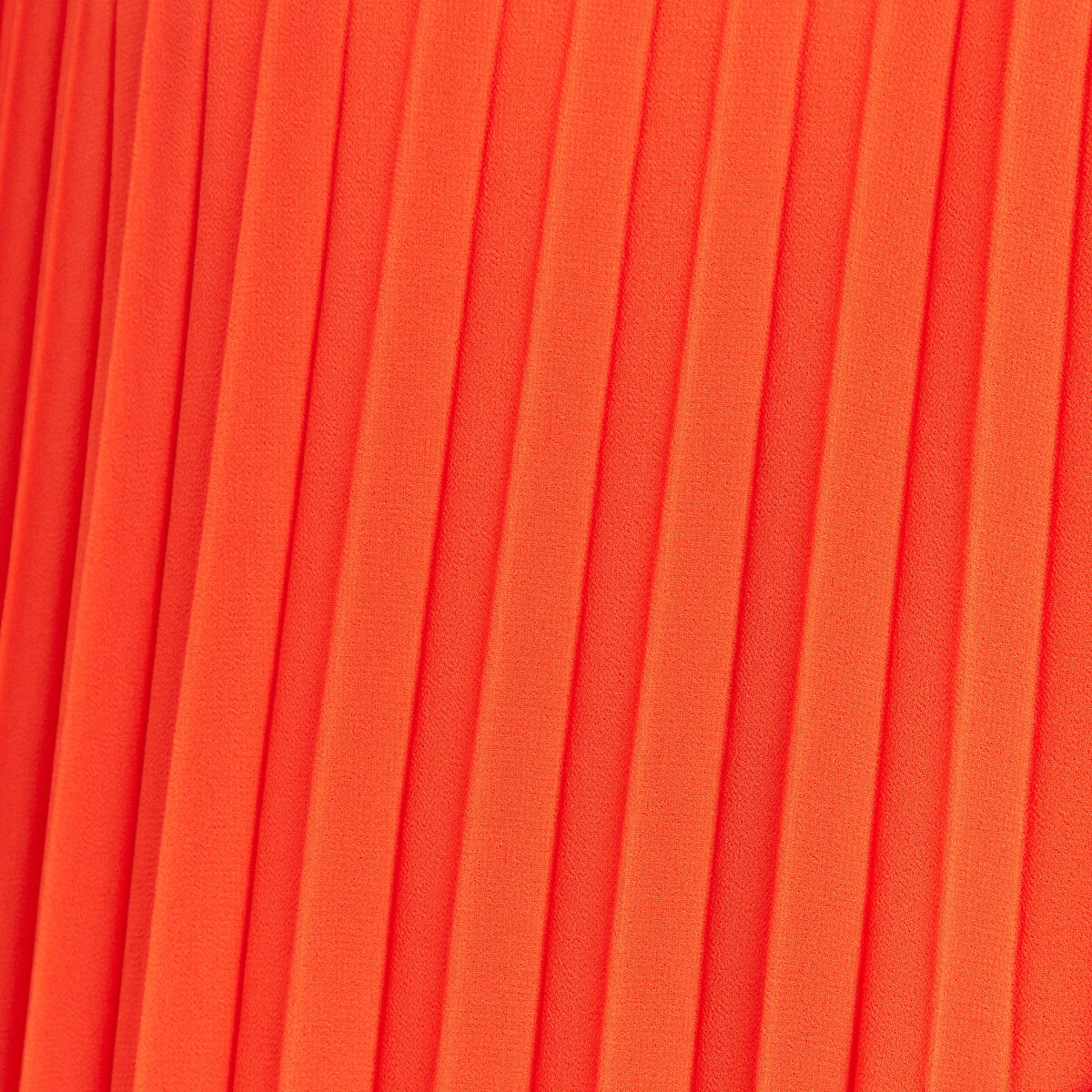 Robe droite plissée orange foncé femme