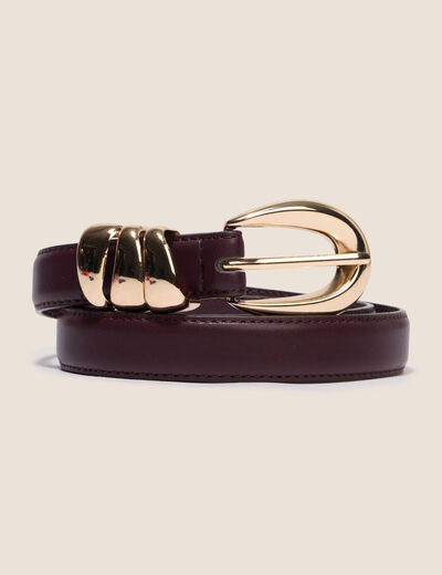 Ceinture fine prune femme