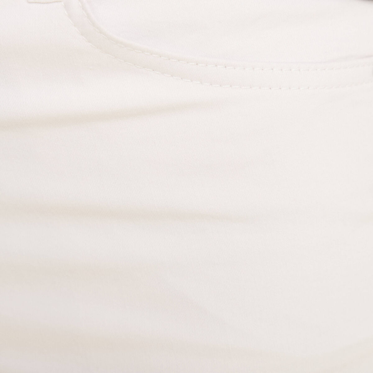 Pantalon droit taille haute 7/8ème blanc femme