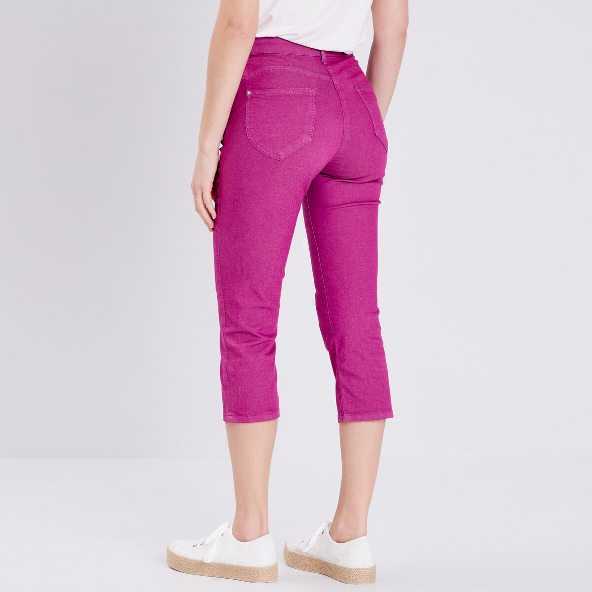 Pantacourt magique Le L&eacute;ger coupe droite mauve femme