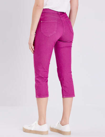 Pantacourt magique Le L&eacute;ger coupe droite mauve femme