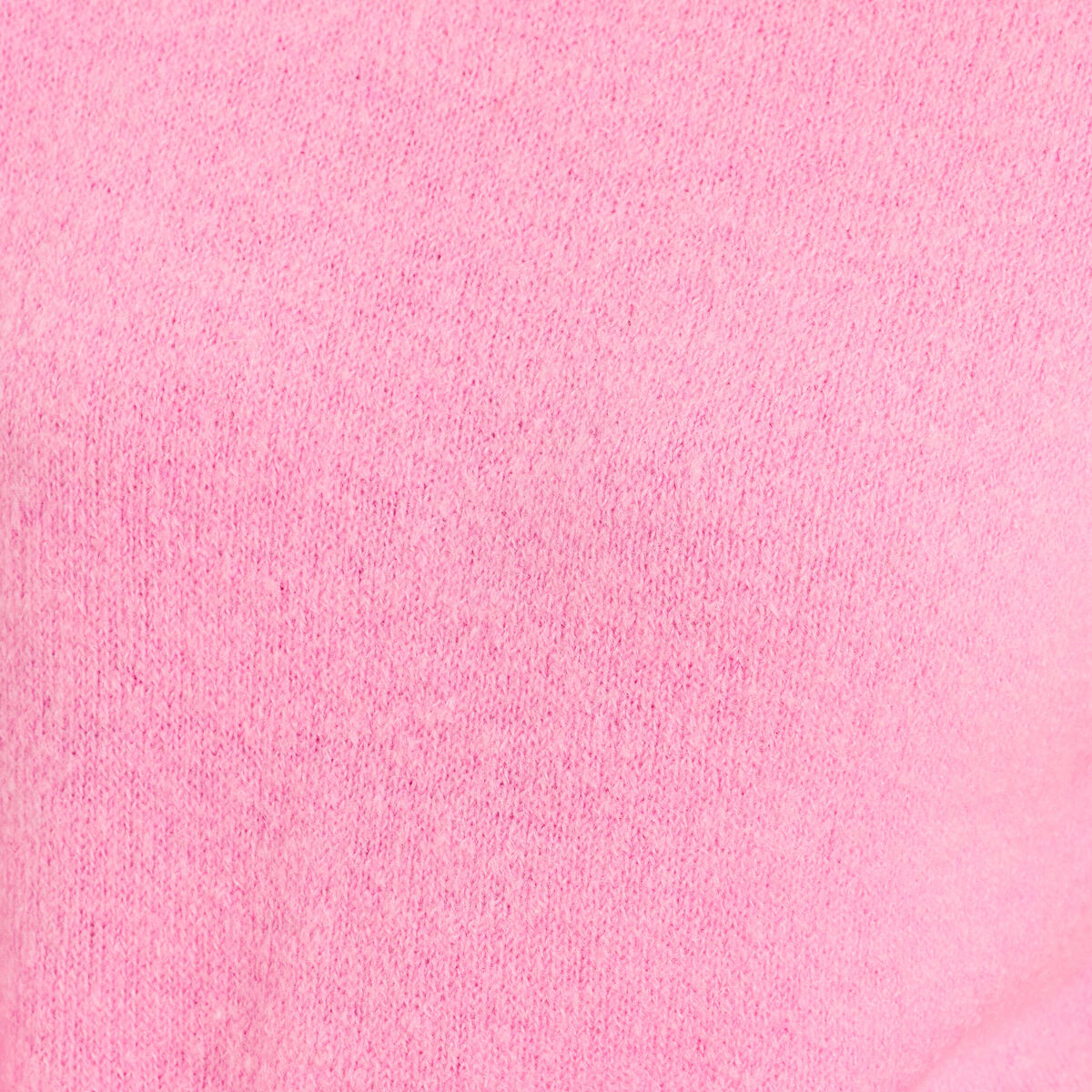 Pull col rond manches longues rose femme