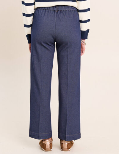 Jean large 7/8&egrave;me denim brut femme