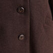 Manteau ajust&eacute; capuche amovible marron fonc&eacute; femme
