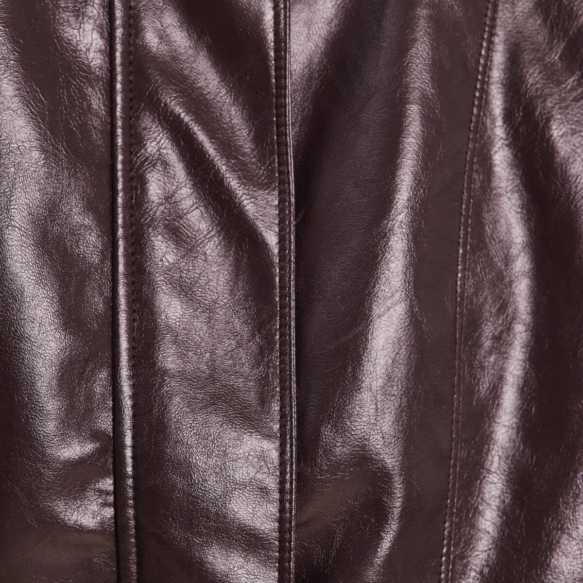 Blouson col montant marron femme