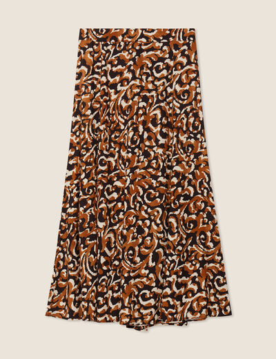 Jupe longue évasée noir femme