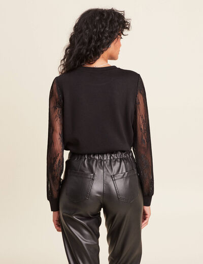 T-shirt manches longues noir femme