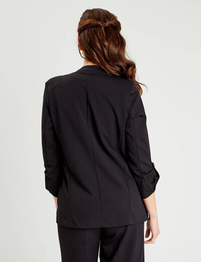 Veste esprit blazer droite noir femme