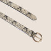 Ceinture fine ajustée beige femme