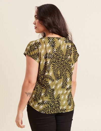 T-shirt manches courtes vert femme