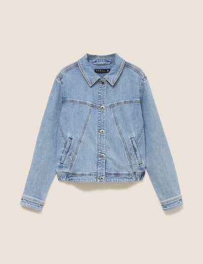 Veste denim denim double stone femme