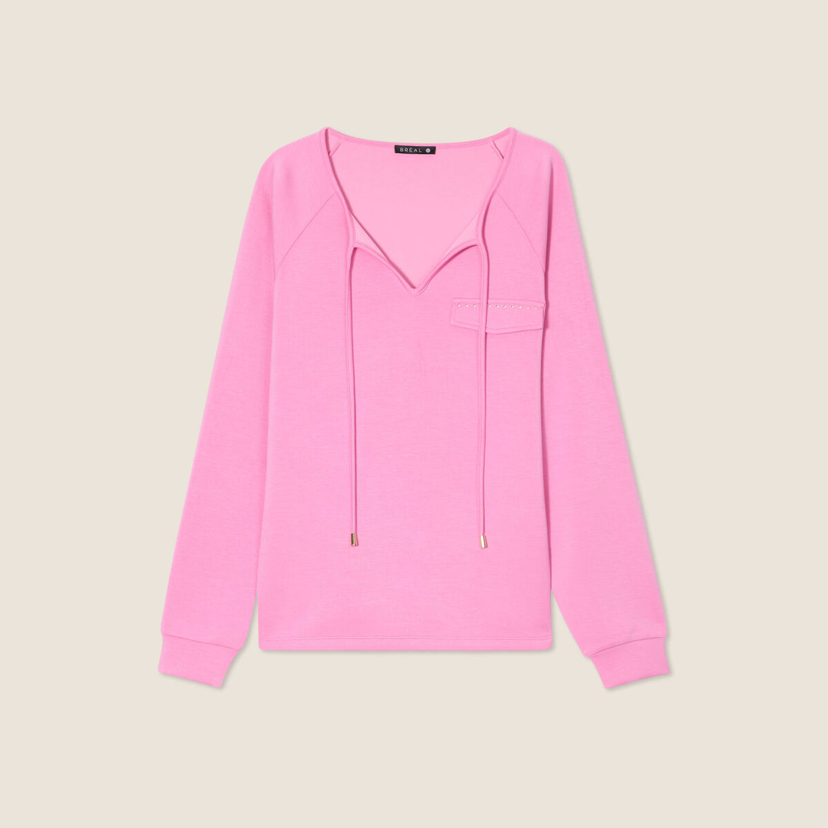 Sweat manches longues rose femme