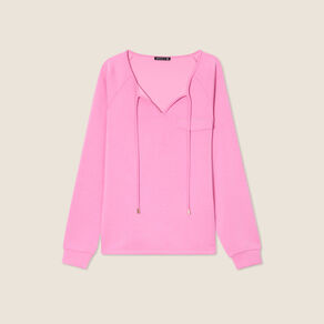 Sweat manches longues rose femme