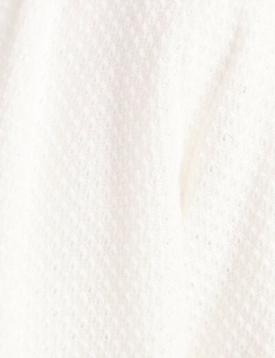 Veste réversible brodée ecru femme