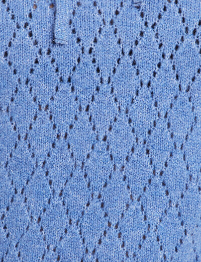 Pull à capuche bleu violet femme