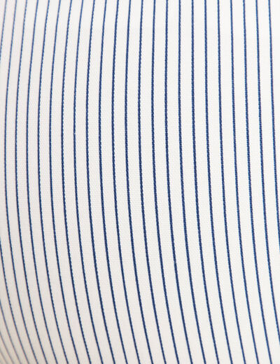 Pantalon droit taille haute blanc femme