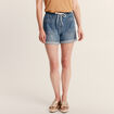 Short relax en jean denim double stone femme
