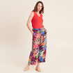 Pantalon large 7/8&egrave;me taille standard multicolore femme
