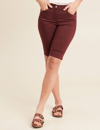 Bermuda magique le Léger bordeaux femme
