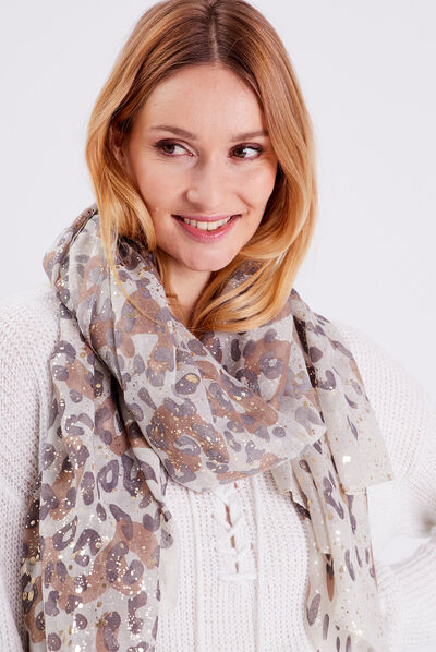 Foulard marron femme