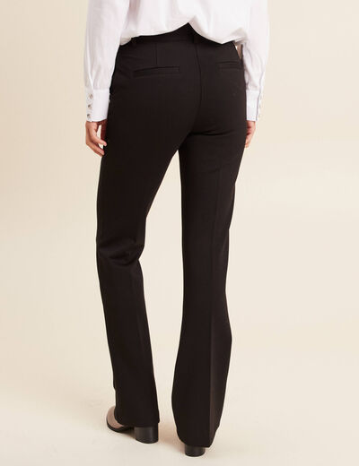 Pantalon bootcut maille milano noir femme