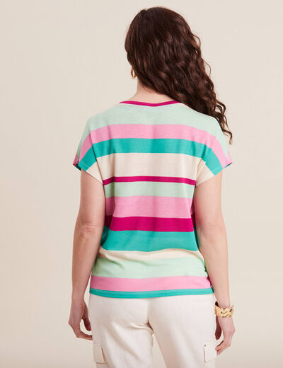 T-shirt manches courtes rose femme