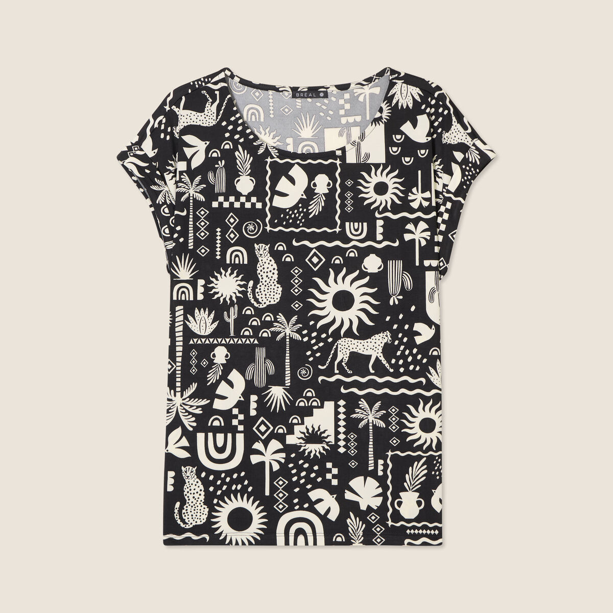 T-shirt manches courtes noir femme