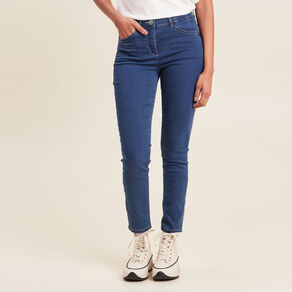 Jeans léger taille standard 7/8ème denim double stone femme