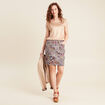 Jupe droite r&eacute;versible 2 poches taupe femme