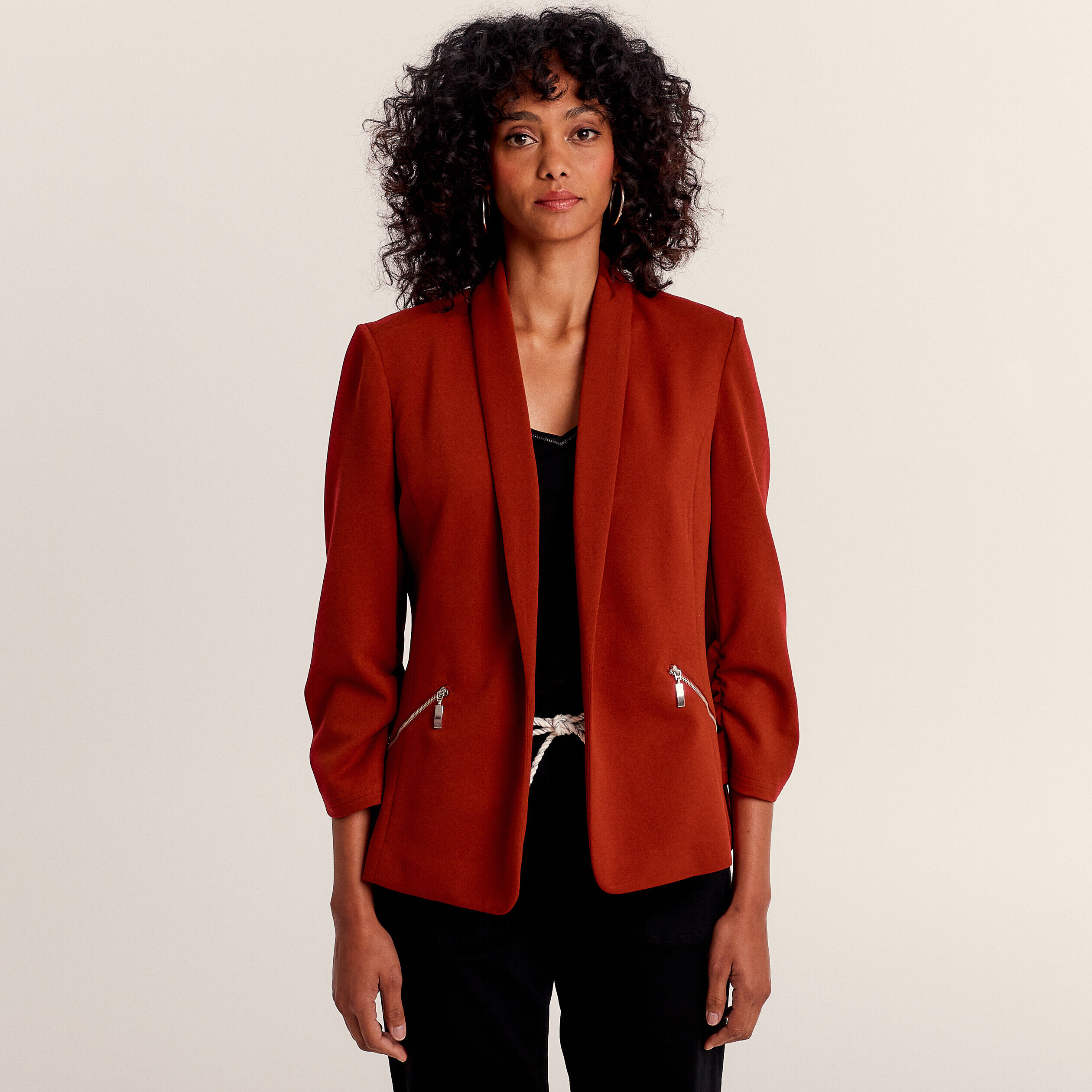 Veste sale rouge femme