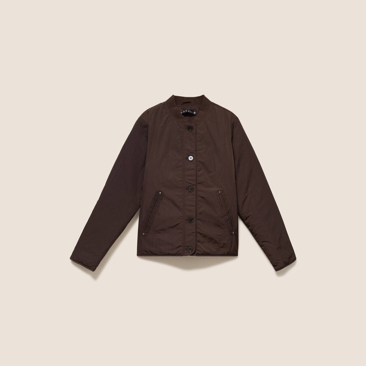 Doudoune doubl&eacute;e marron fonc&eacute; femme