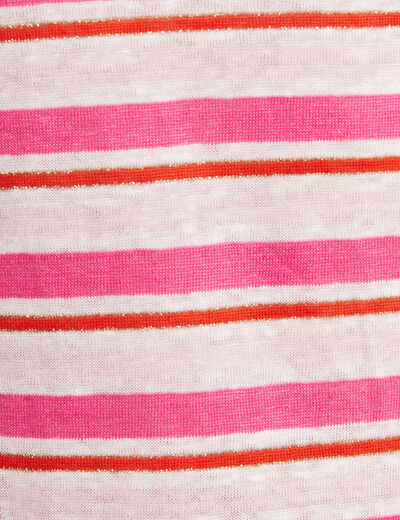 T-shirt manches courtes orange femme