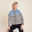 Pull manches longues bleu femme