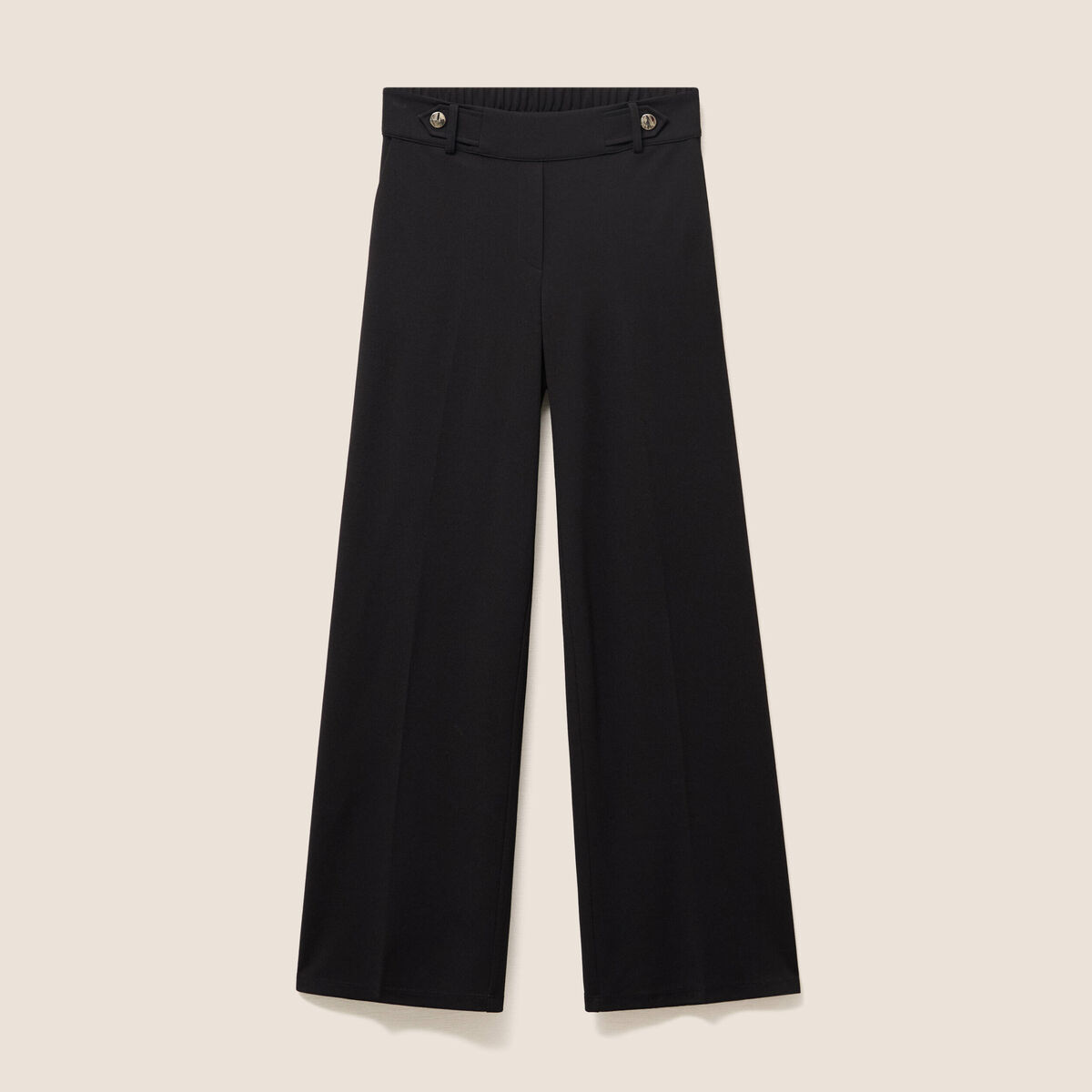 Pantalon taille haute noir femme