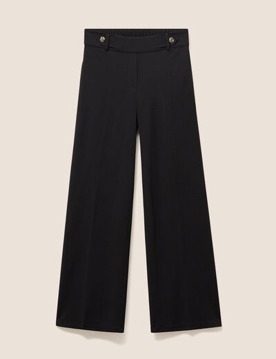 Pantalon taille haute noir femme