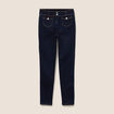 Jean ajust&eacute; taille haute longue denim brut femme