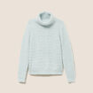 Pull droit manches longues vert pastel femme