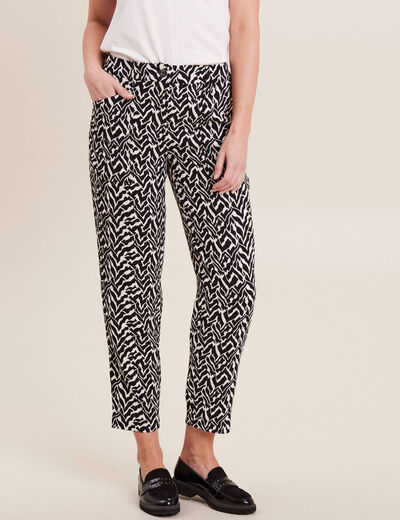Pantalon urbain 7/8ème noir femme