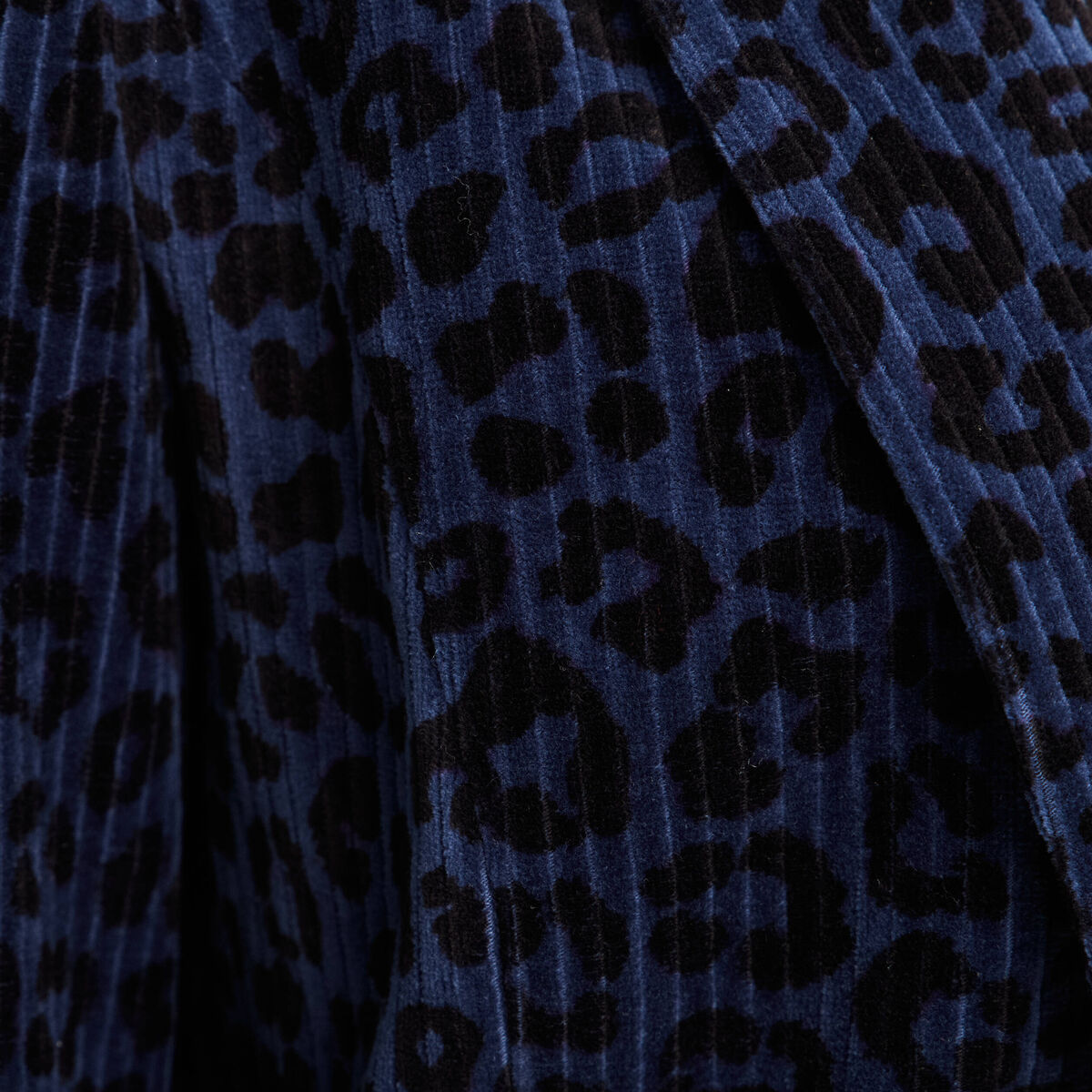 Veste tailleur velours bleu femme