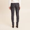 Pantalon coupe ajust&eacute;e enduit gris acier femme