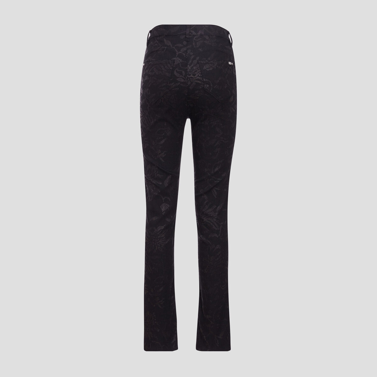 Pantalon ajusté denim noir femme
