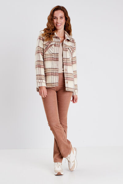 Pantalon bootcut marron femme