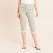 Pantacourt coupe mom large vert femme