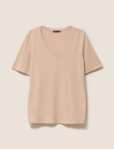 T-shirt manches courtes sable femme