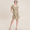 Robe droite ceinturée vert femme