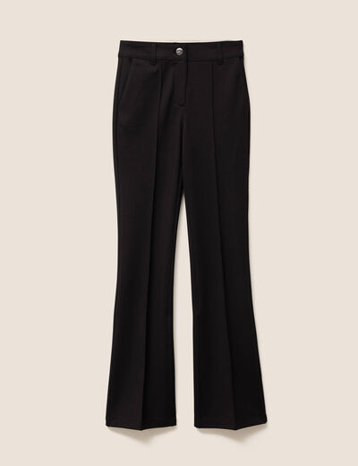 Pantalon bootcut maille milano noir femme
