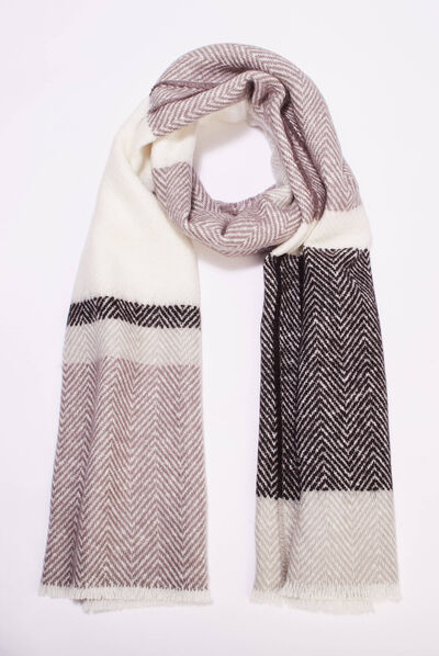Écharpe gris argent femme
