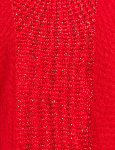 Pull manches longues rouge femme